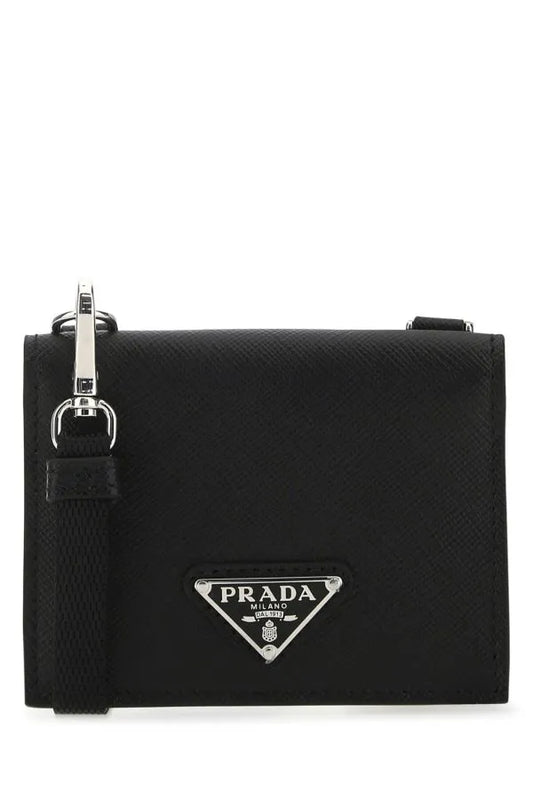 PRADA | ブラックレザーカードホルダー