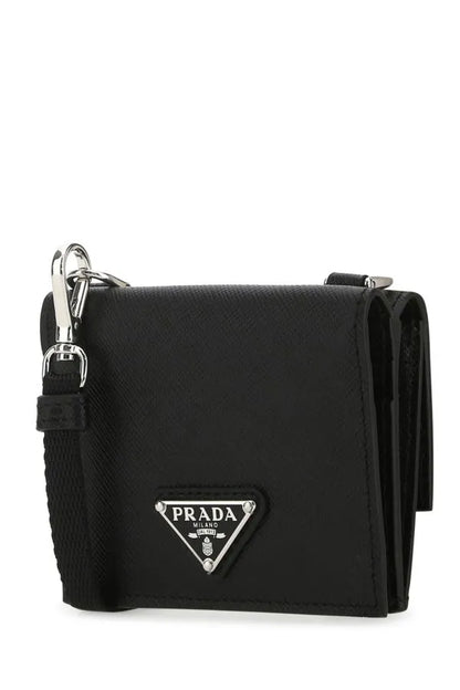 PRADA | ブラックレザーカードホルダー