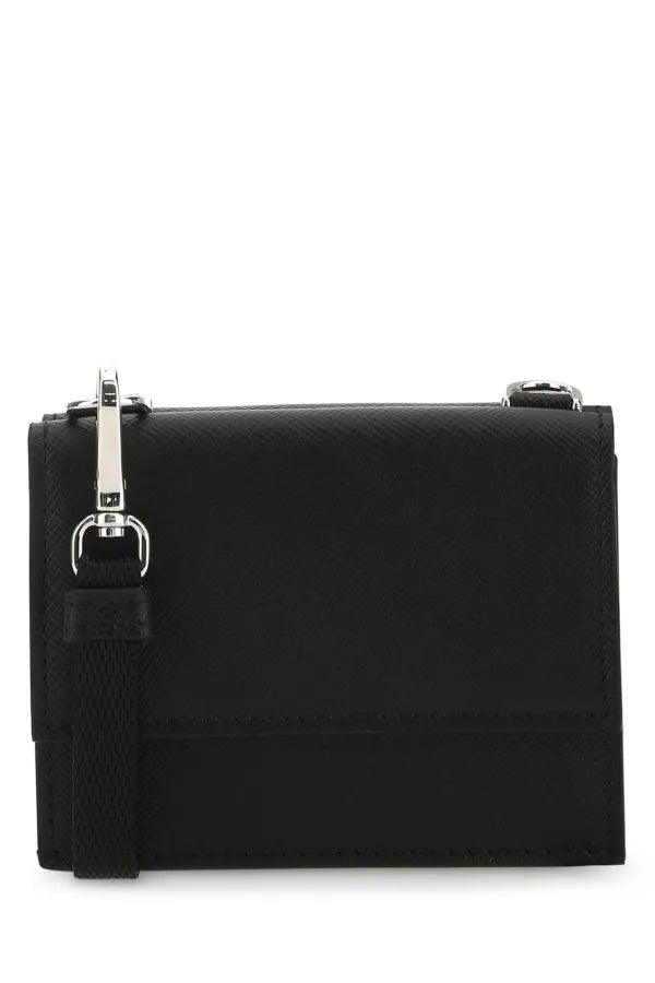 PRADA | ブラックレザーカードホルダー