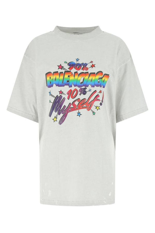BALENCIAGA | Chalk cotton oversize t-shirt