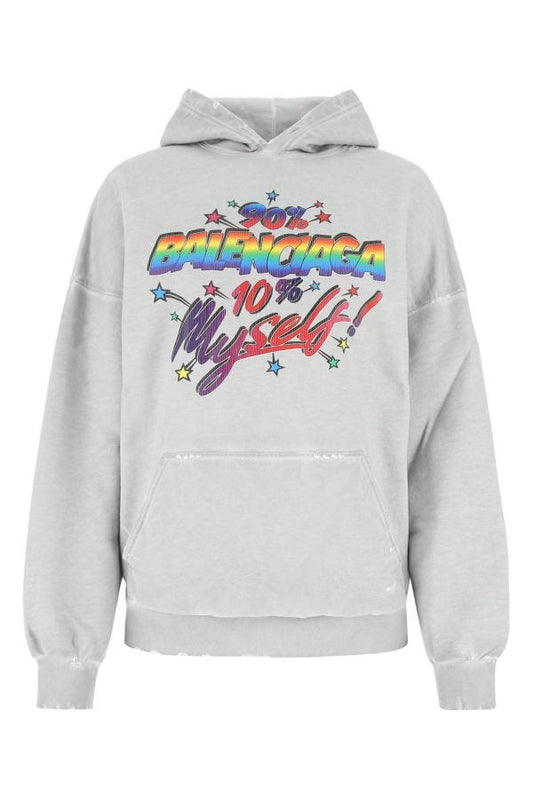 BALENCIAGA | Grey cotton oversize sweatshirt
