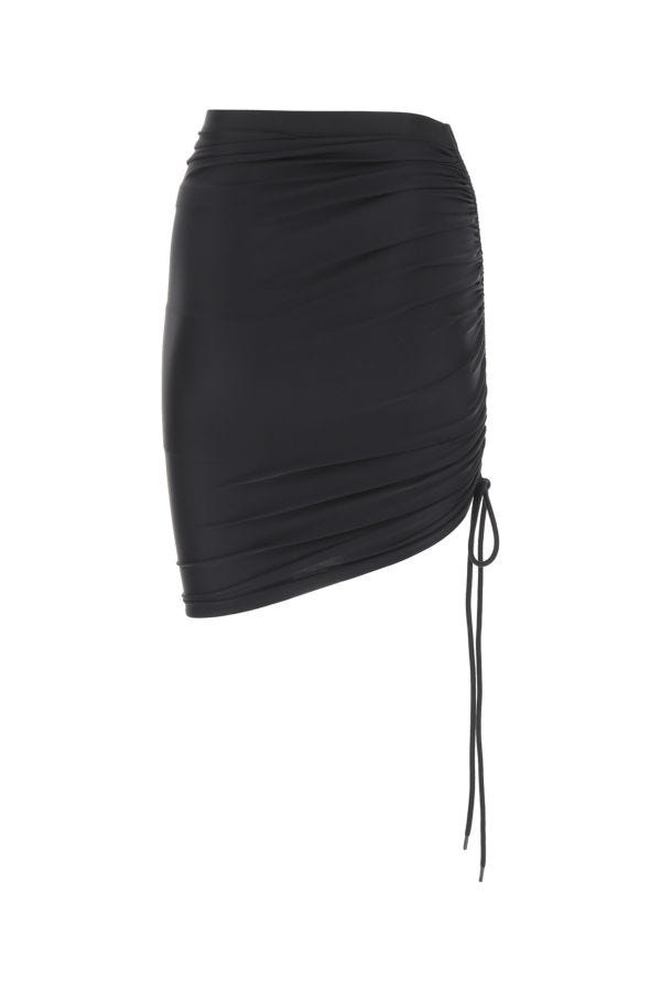 BALENCIAGA | Black stretch nylon skirt