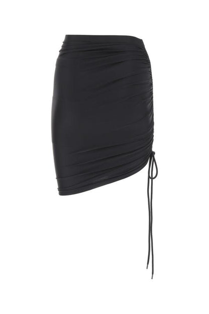 BALENCIAGA | Black stretch nylon skirt