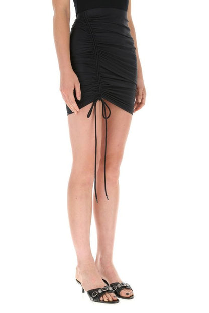 BALENCIAGA | Black stretch nylon skirt