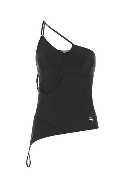 BALENCIAGA | Black stretch nylon top