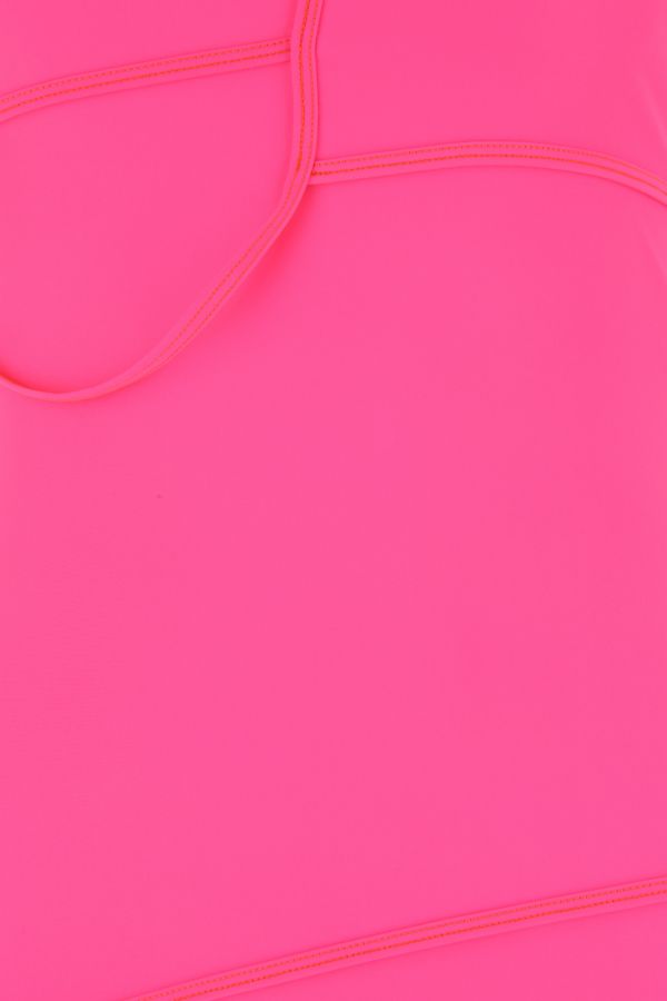 BALENCIAGA | Fluo pink stretch nylon mini dress