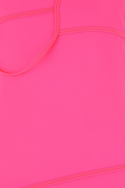 BALENCIAGA | Fluo pink stretch nylon mini dress