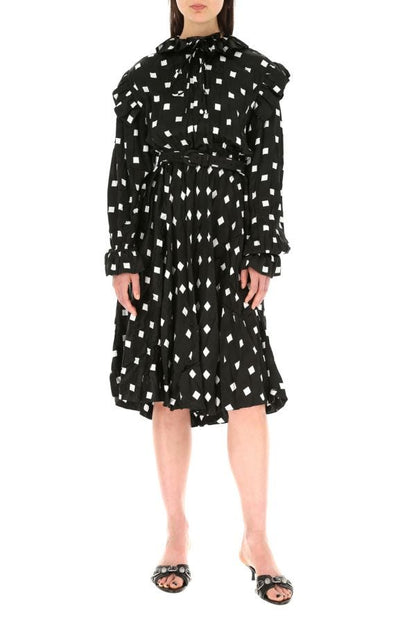 BALENCIAGA | Embroidered satin dress
