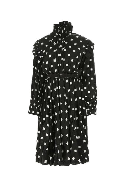 BALENCIAGA | Embroidered satin dress