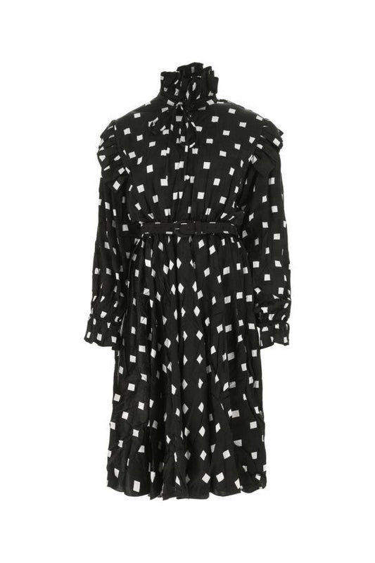 BALENCIAGA | Embroidered satin dress