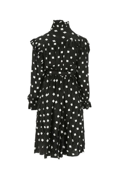 BALENCIAGA | Embroidered satin dress