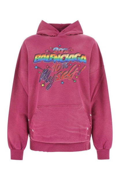 BALENCIAGA | Dark pink cotton oversize sweatshirt