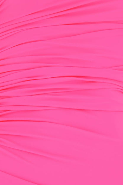 BALENCIAGA | Fluo pink stretch nylon mini dress