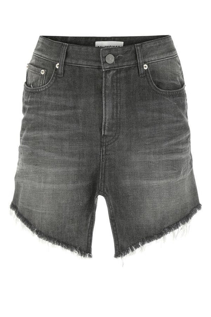 BALENCIAGA | Black denim Cut-Up mini skirt