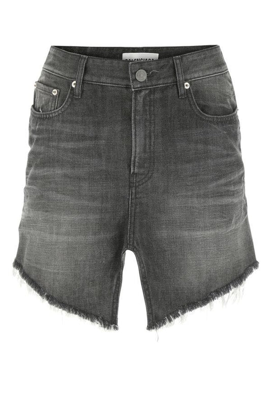 BALENCIAGA | Black denim Cut-Up mini skirt