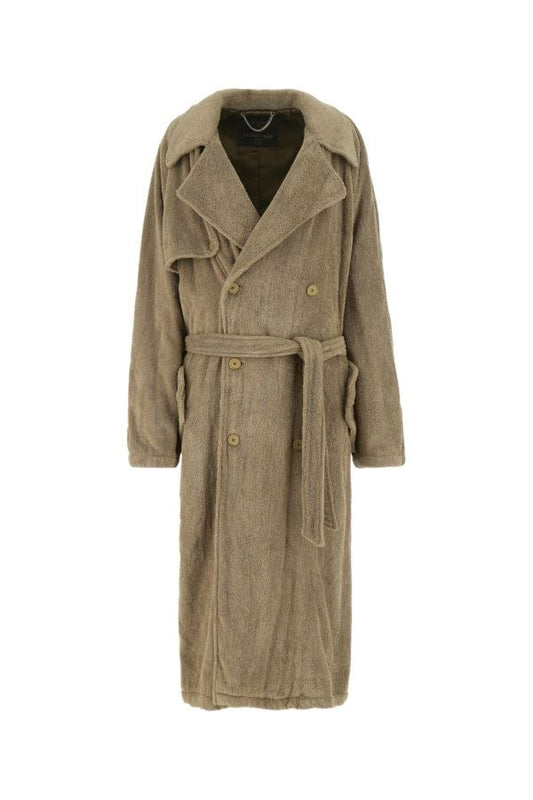 BALENCIAGA | Sage green terry oversize coat