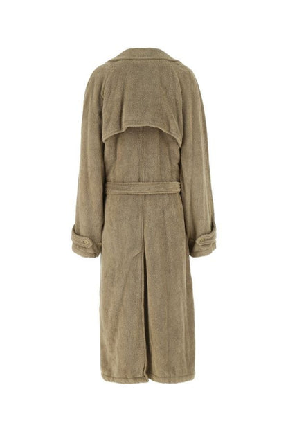 BALENCIAGA | Sage green terry oversize coat