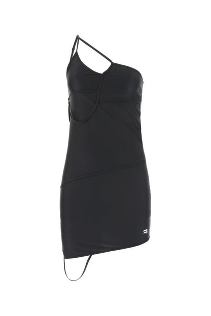 BALENCIAGA | Black stretch nylon mini dress
