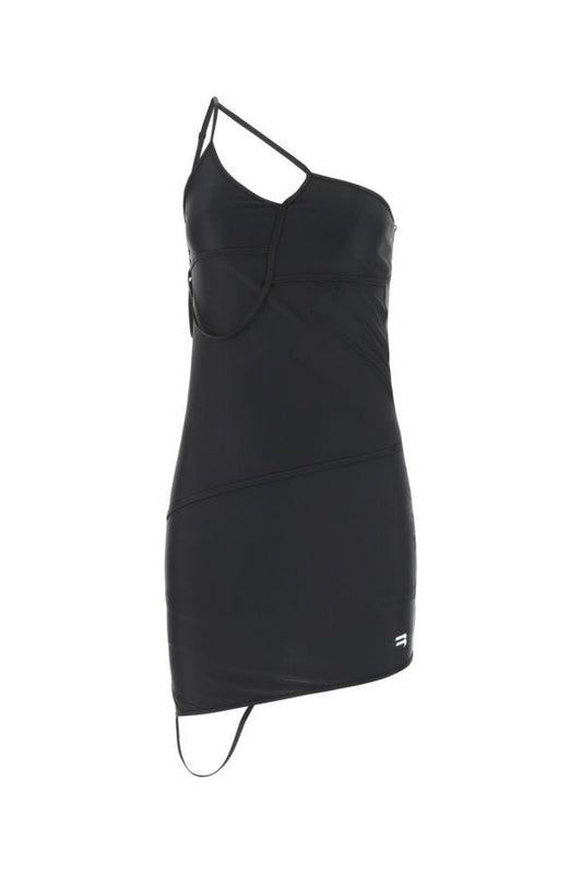 BALENCIAGA | Black stretch nylon mini dress