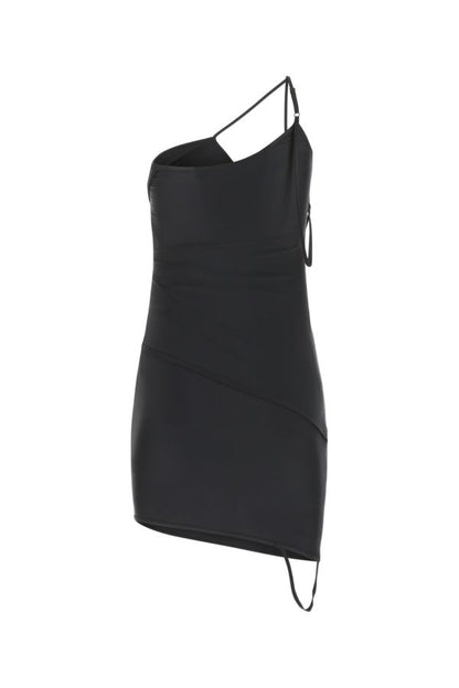 BALENCIAGA | Black stretch nylon mini dress