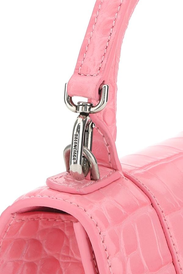 BALENCIAGA | Pink leather XS Hourglass handbag