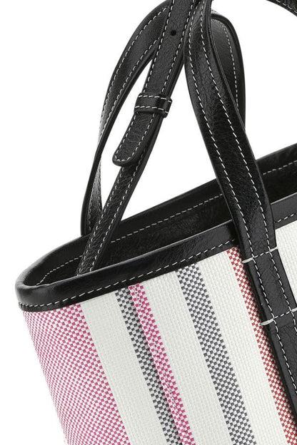 BALENCIAGA | Multicolor raffia Barbes handbag