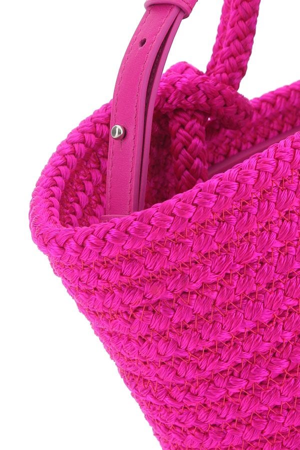 BALENCIAGA | Fuchsia rope small Ibiza handbag