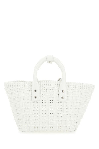 BALENCIAGA | White synthetic leather Bistro XS handbag