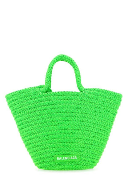 BALENCIAGA | Fluo green rope small Ibiza handbag