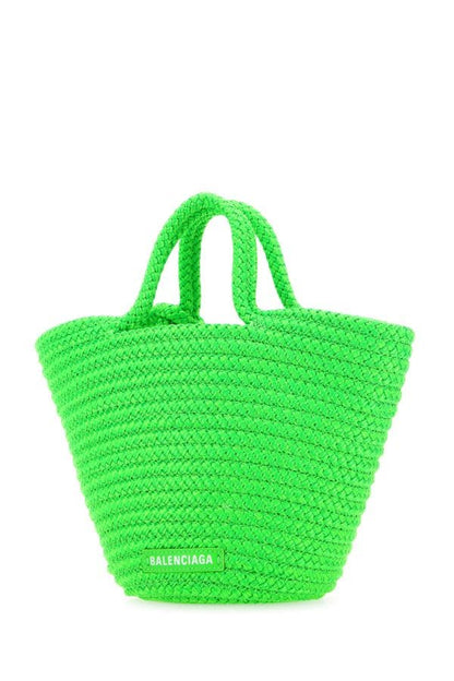 BALENCIAGA | Fluo green rope small Ibiza handbag