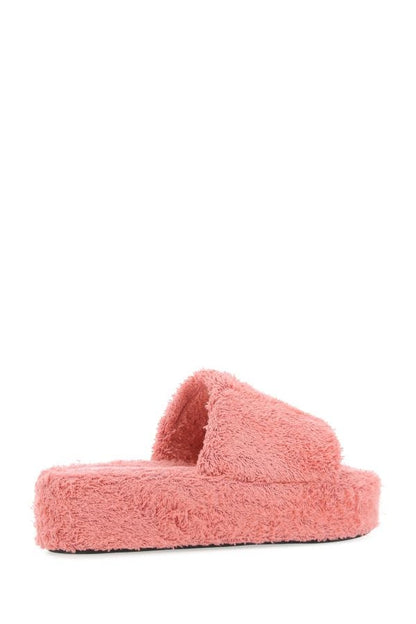 BALENCIAGA | Pink terry fabric Rise slippers
