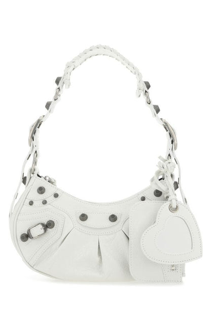BALENCIAGA | Chalk nappa leather Le Cagole XS shoulder bag