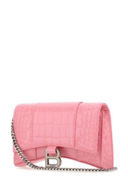 BALENCIAGA | Pink leather Hourglass wallet