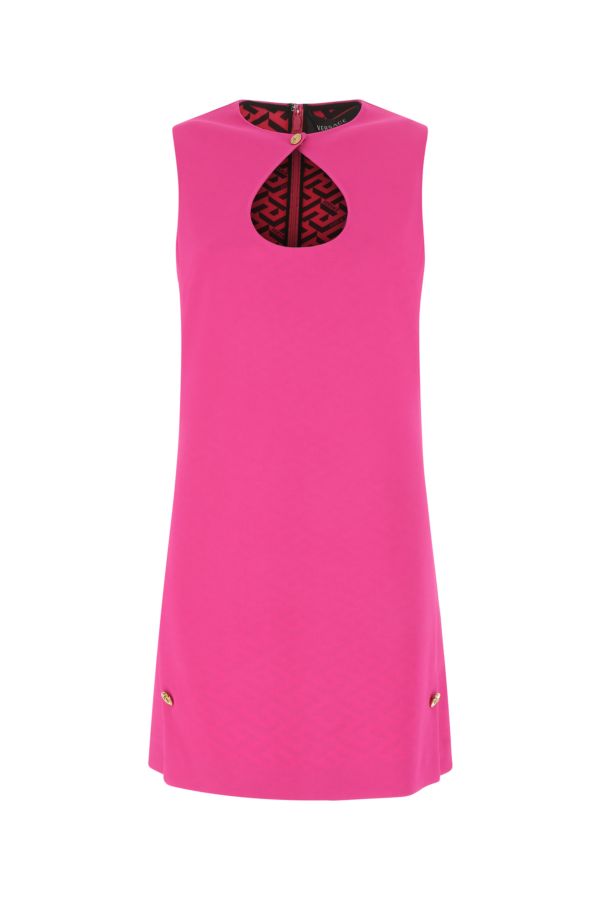 VERSACE | Fuchsia stretch crepe mini dress