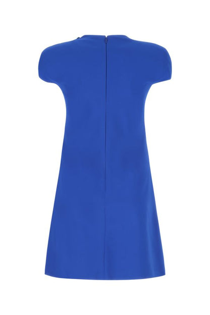 VERSACE | Electric blue stretch crepe mini dress