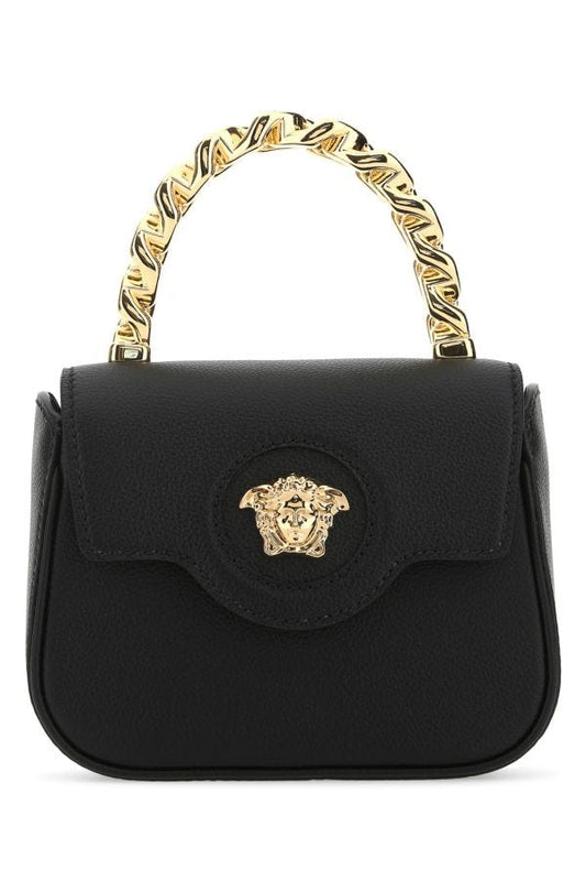VERSACE | Black leather mini La Medusa handbag