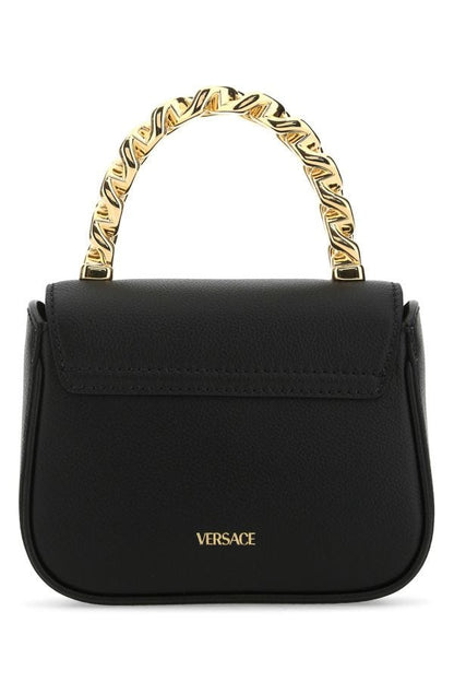 VERSACE | Black leather mini La Medusa handbag