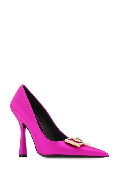 VERSACE | Fuchsia satin pumps