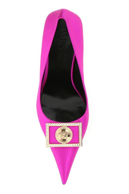VERSACE | Fuchsia satin pumps