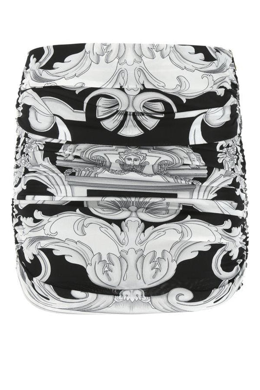 VERSACE | Printed viscose mini skirt