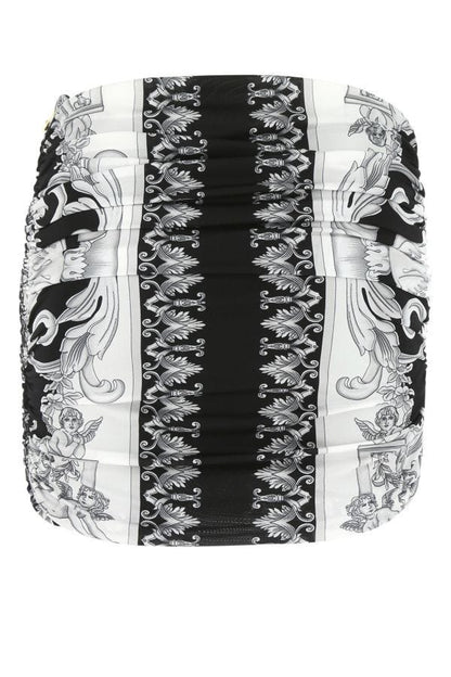 VERSACE | Printed viscose mini skirt