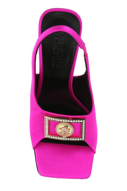 VERSACE | Fuchsia satin sandals