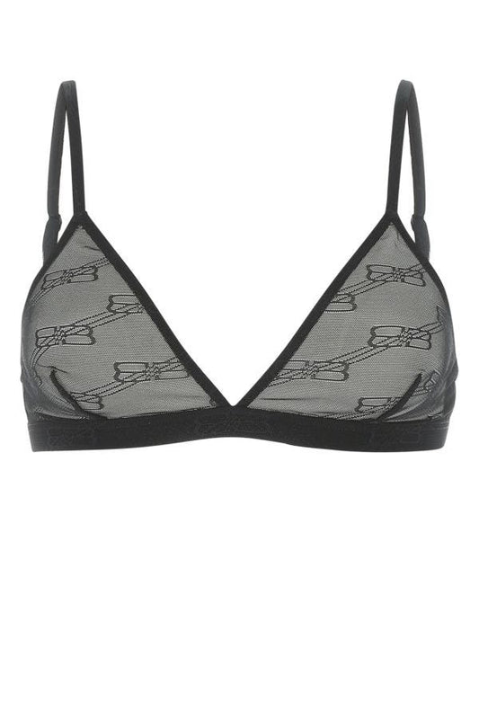 BALENCIAGA | Embroidered mesh bra