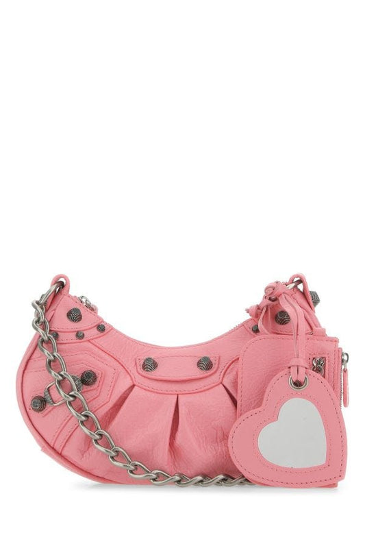 BALENCIAGA | Pink nappa leather Le Cagole XS crossbody bag