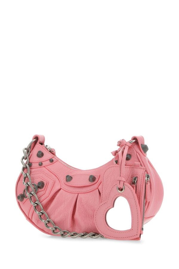 BALENCIAGA | Pink nappa leather Le Cagole XS crossbody bag