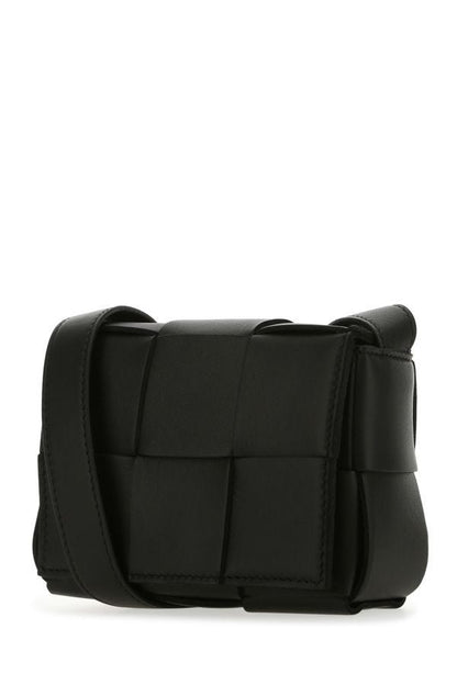 BOTTEGA VENETA | Black nappa leather Candy Cassette crossbody bag