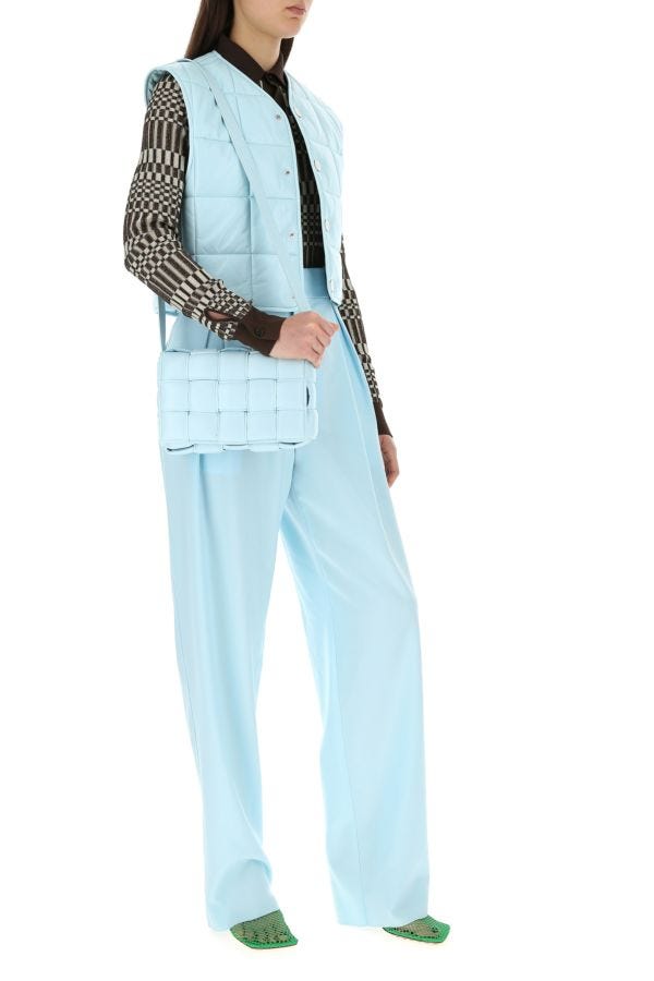 BOTTEGA VENETA | Light-blue nappa leather small Padded Cassette crossbody bag