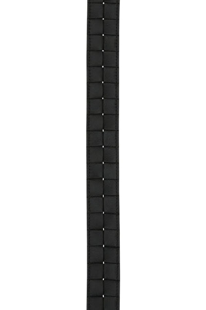 BOTTEGA VENETA | Black leather Maxi Intreccio belt