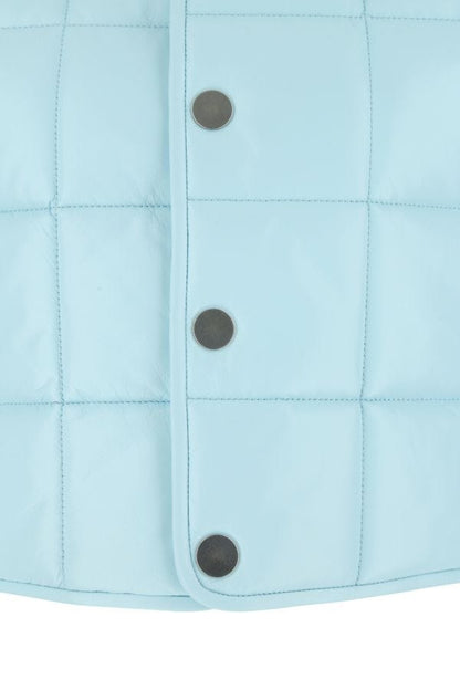 BOTTEGA VENETA | Pastel light-blue nappa leather padded vest