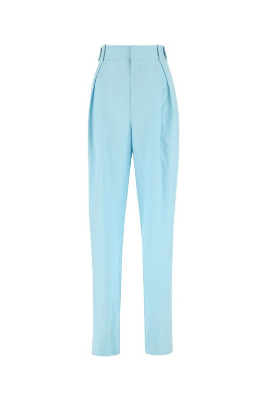 BOTTEGA VENETA | Pastel light-blue wool wide-leg pant